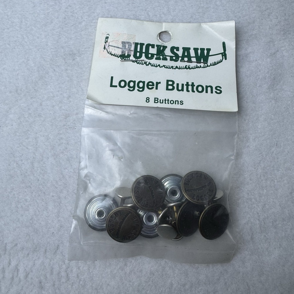 8 Piece Bucksaw Suspender Buttons Logger Replacements Button